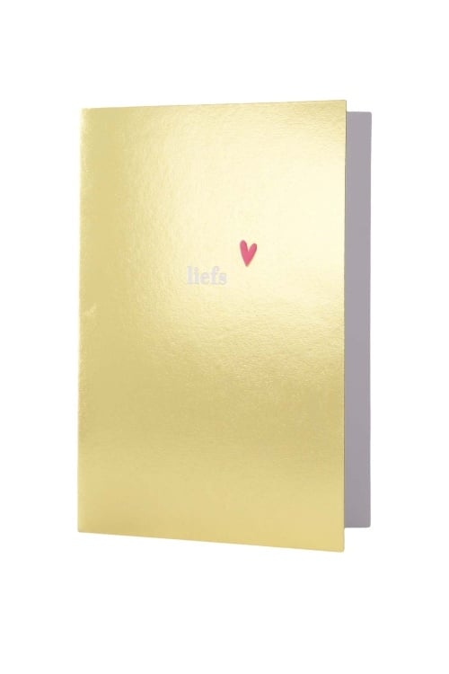 Zusss | Wenskaart liefs goud