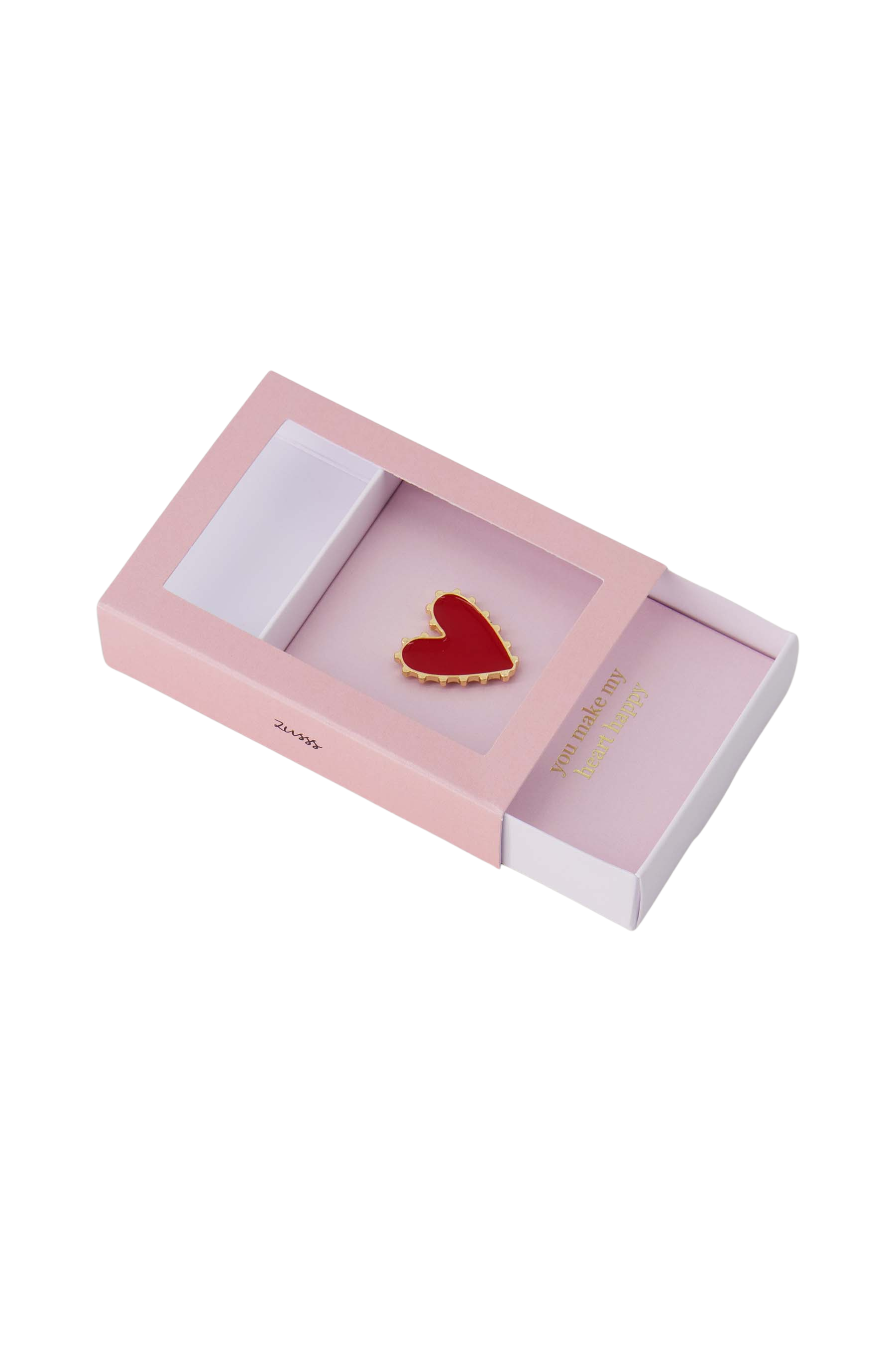 Zusss | Broche in doosje you make my heart happy