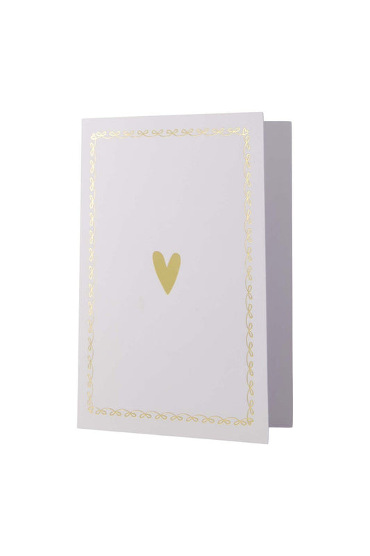 Zusss | Wenskaart hartje wit/goud