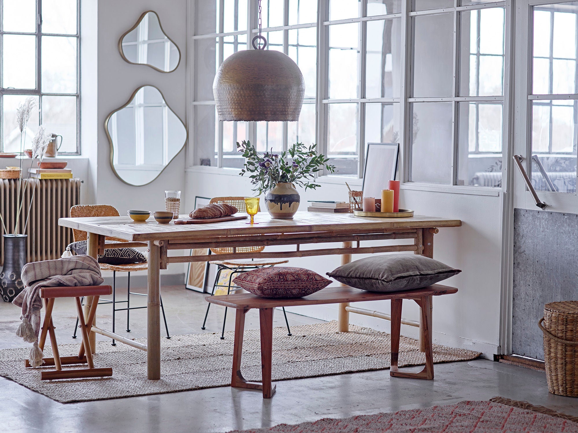 Bloomingville Eettafel Sole bamboe 200cm