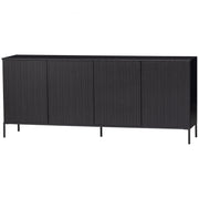 Woood New Gravure Dressoir 200cm grenen zwart