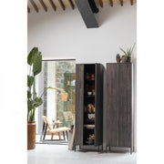 Woood New Gravure Hoge kast essen espresso