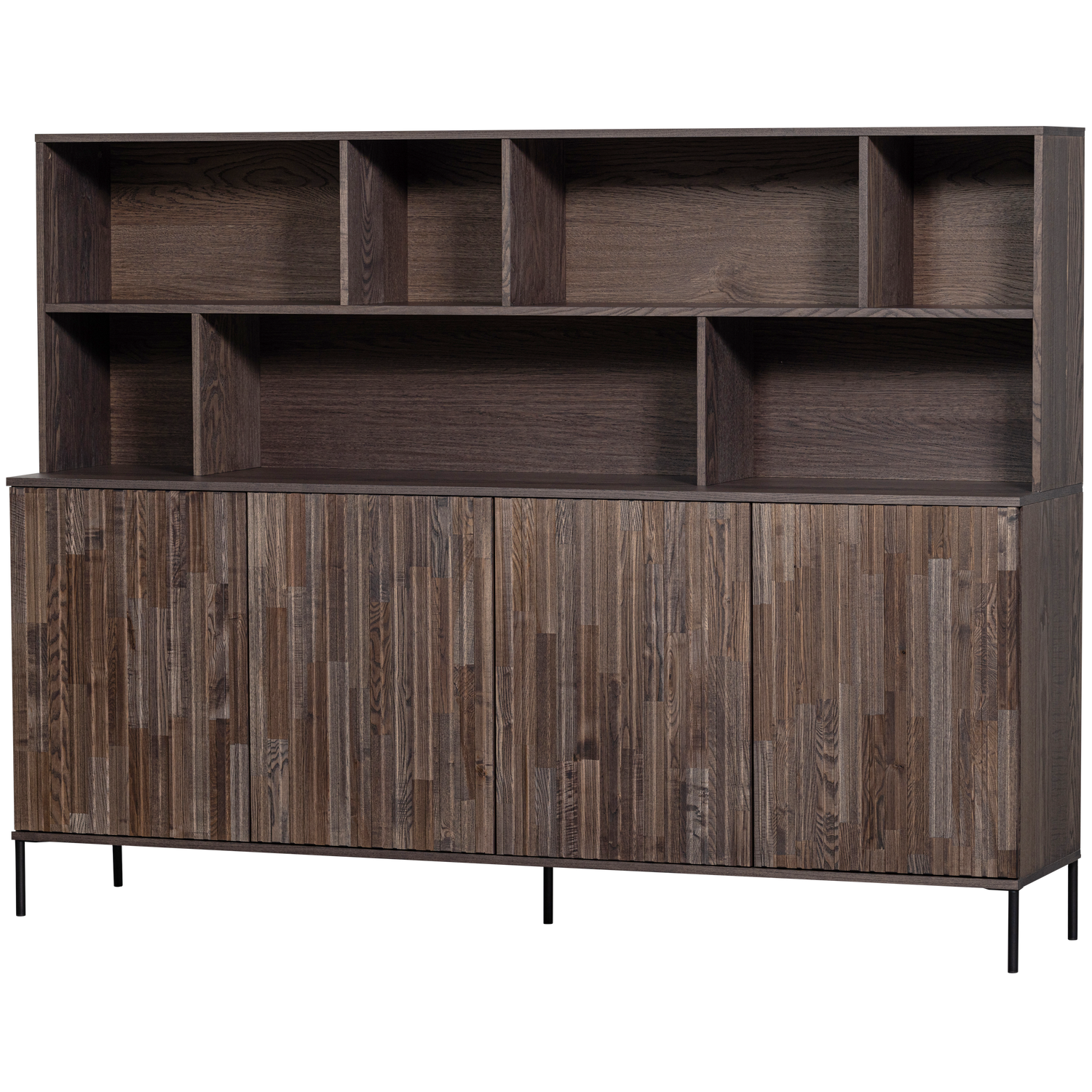 Woood New Gravure Wandkast essen espresso