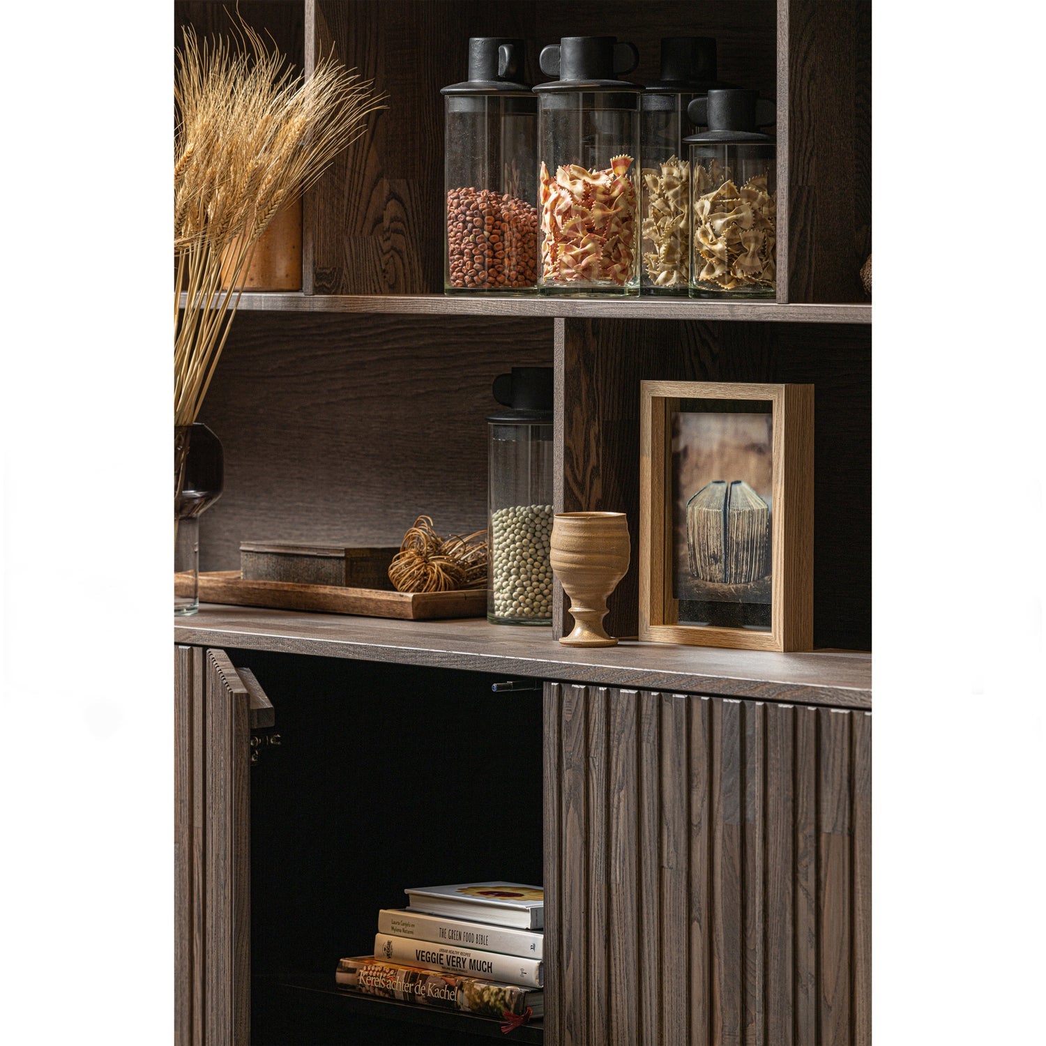 Woood New Gravure Wandkast essen espresso