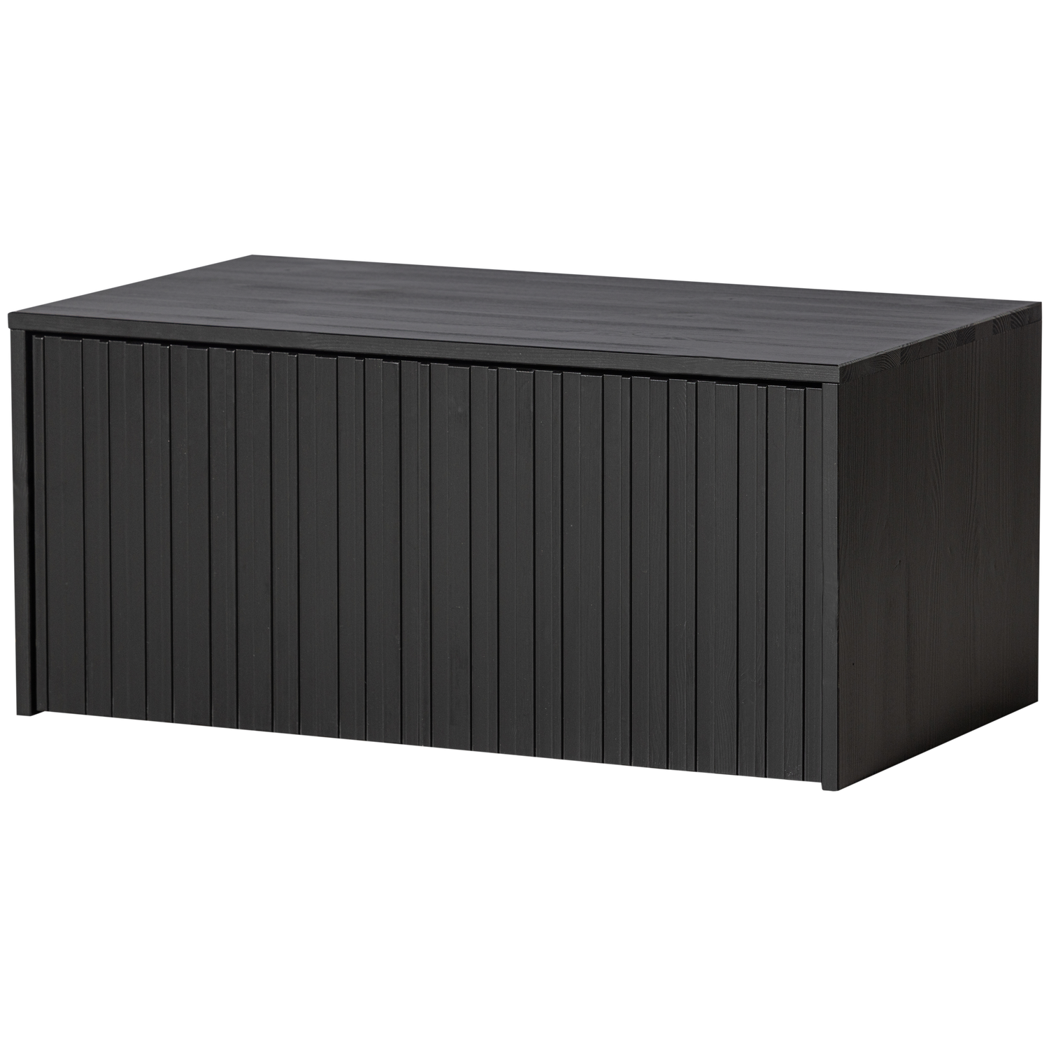 Woood New Gravure Kistbank grenen zwart