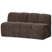 Woood Mojo Eetbank met rugleuning 164cm Ribstof bruin