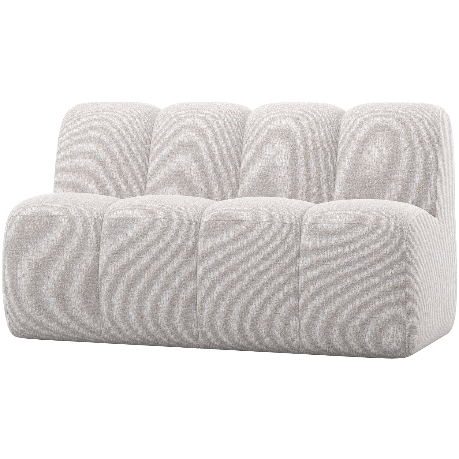Woood Mojo Eetbank met rugleuning 164cm Boucle ecru melange