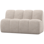 Woood Mojo Eetbank met rugleuning 164cm Ribstof Ecru