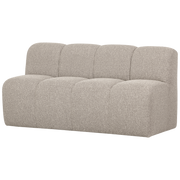 Woood Mojo Eetbank met rugleuning 164cm Boucle beige melange