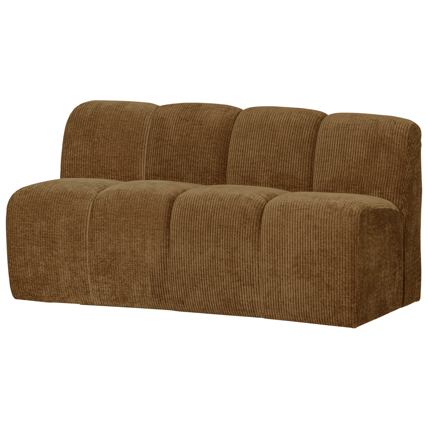 Woood Mojo Eetbank met rugleuning 164cm Ribstof honinggeel