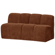 Woood Mojo Eetbank met rugleuning 164cm Ribstof Roestbruin