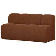 Woood Mojo Eetbank met rugleuning 164cm Boucle roestbruin melange