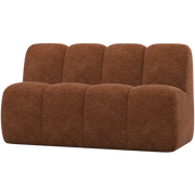 Woood Mojo Eetbank met rugleuning 164cm Wollig roestbruin