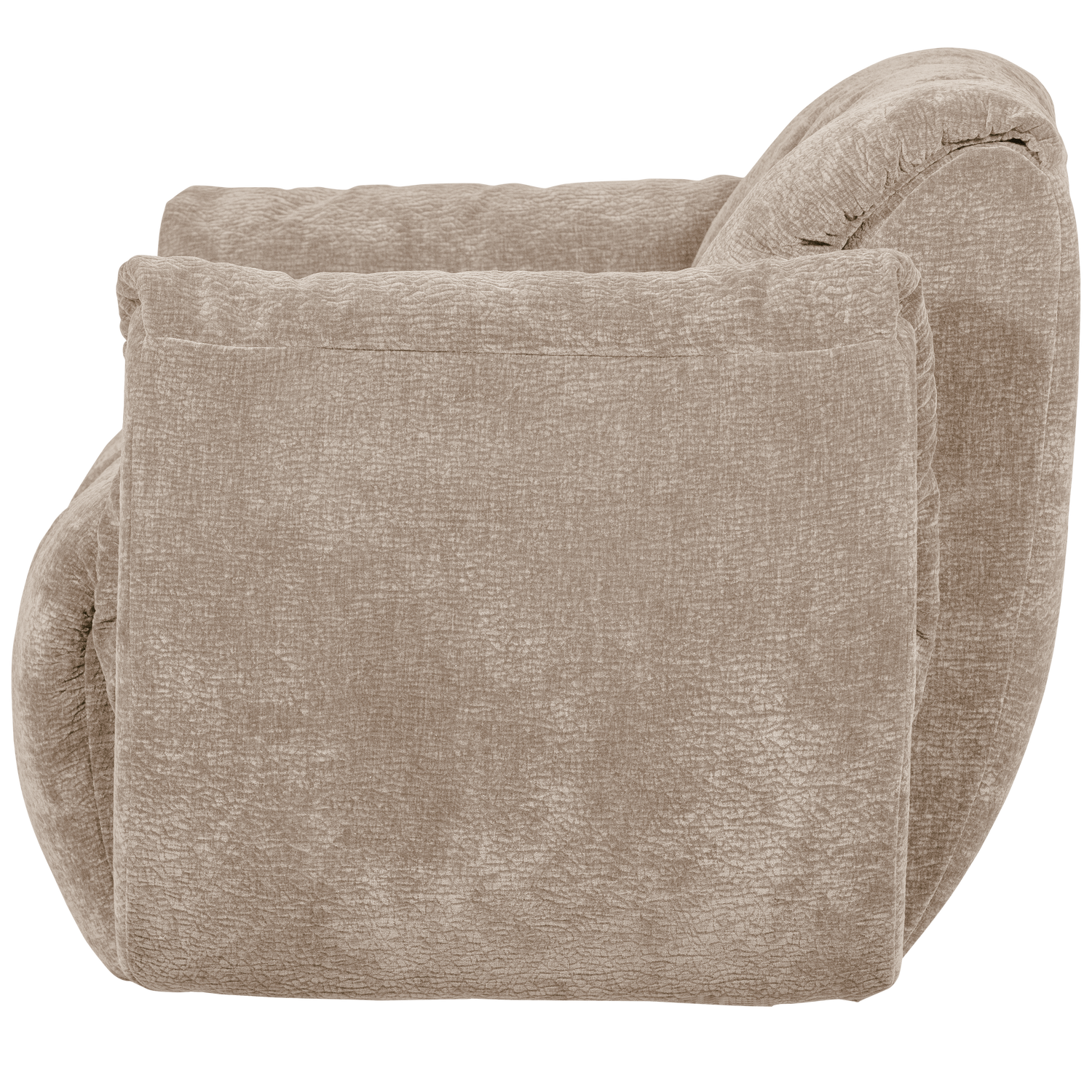 Woood Baggy Draaifauteuil 3D Chenille Zand