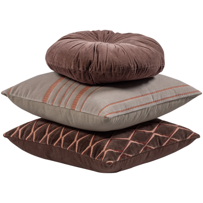 Woood | Kussen Aziz bruin rond 36cm