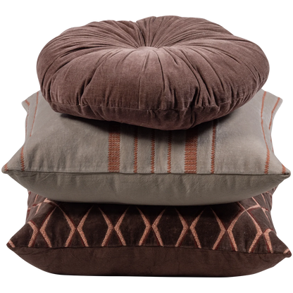 Woood | Kussen Aziz bruin rond 36cm
