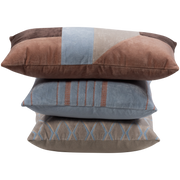 Woood Laon Kussenset naturel/blauw 3stuks