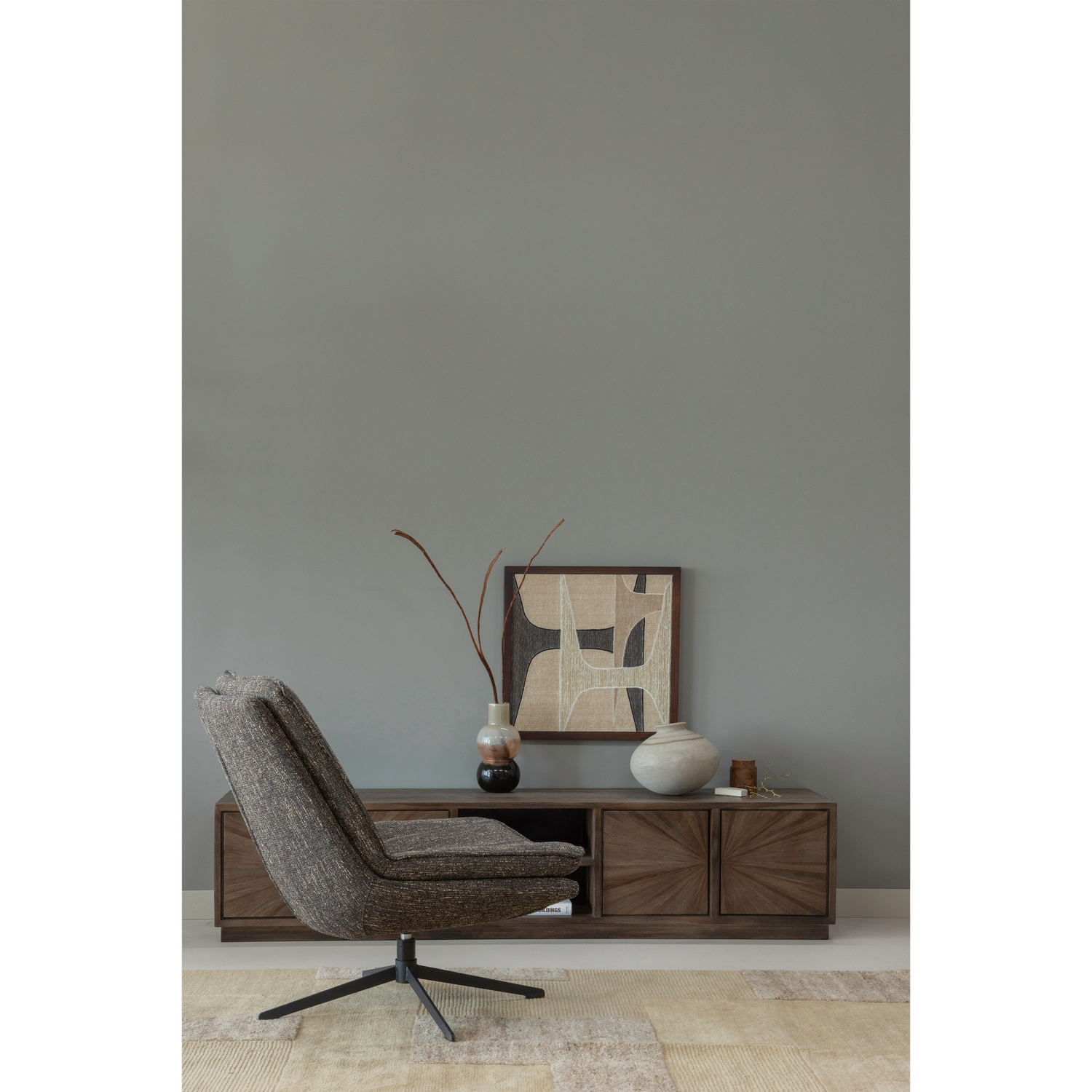 Woood Anno Wanddeco Katoen Naturel/Bruin