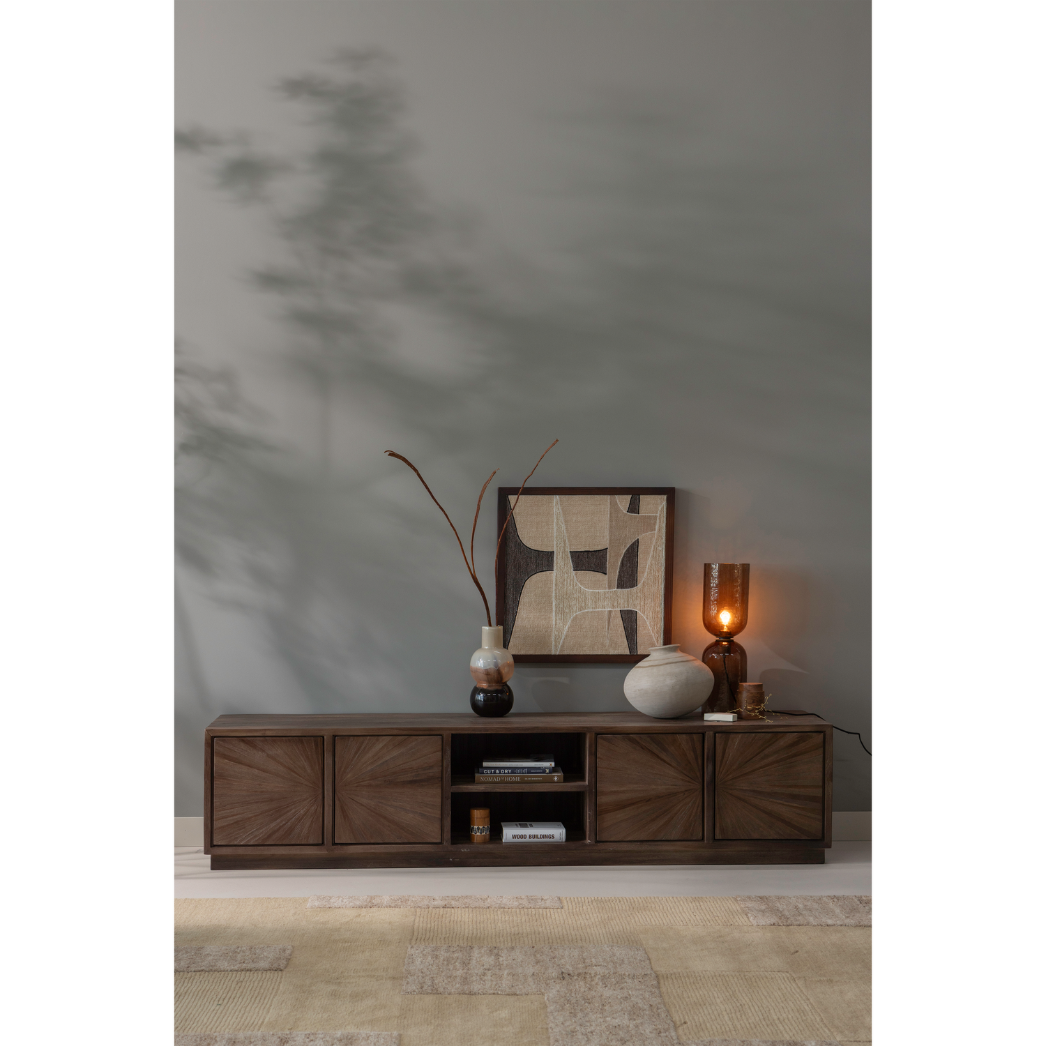 Woood Anno Wanddeco Katoen Naturel/Bruin