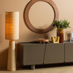 Woood Syro Vloerlamp Raffia naturel 130cm
