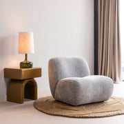 Woood Luma Tafellamp groen glas naturel kap