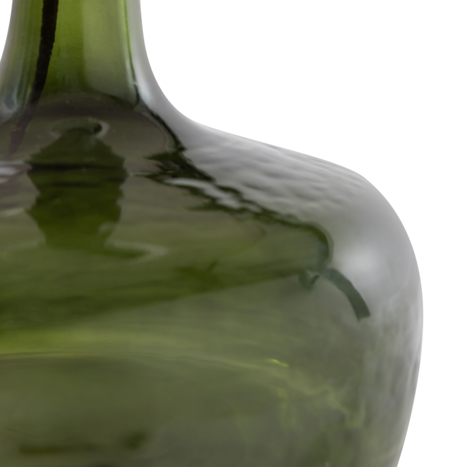 Woood Luma Tafellamp groen glas naturel kap