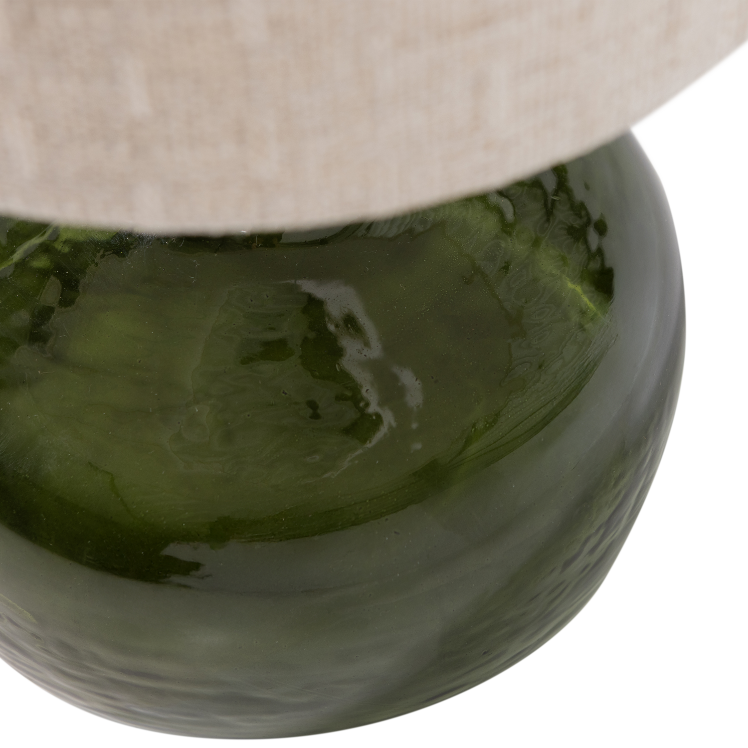 Woood Luma Tafellamp groen glas naturel kap