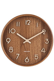 Karlsson | Wanduhr, Reines Dunkelbraun, 22 cm
