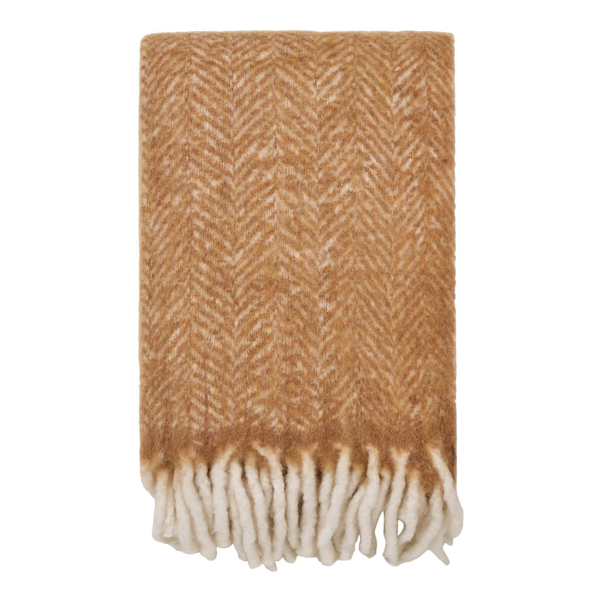 House Nordic | Plaid van wolmix caramel