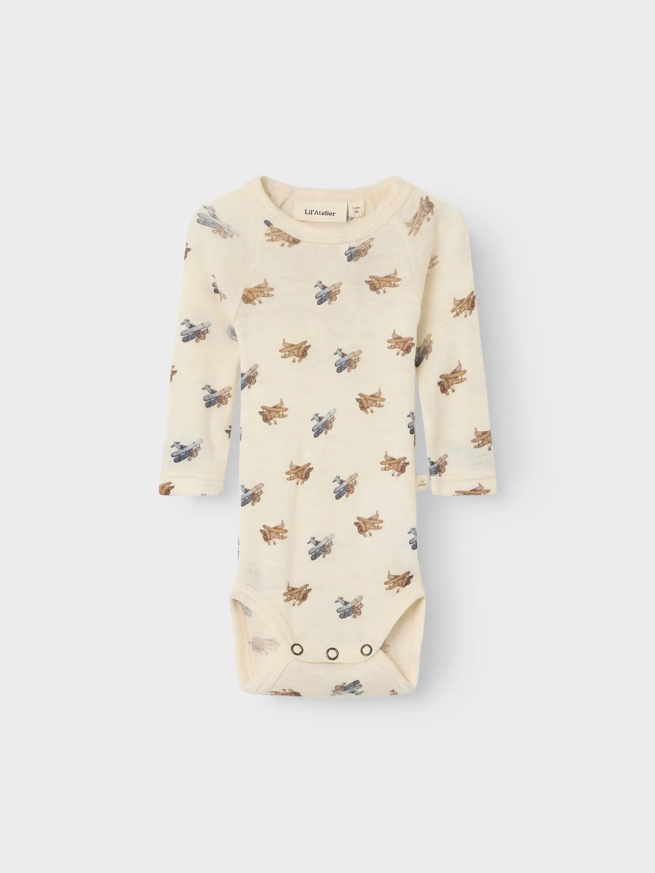 Lil Atelier | Woll-Strampler Nalu Flugzeuge