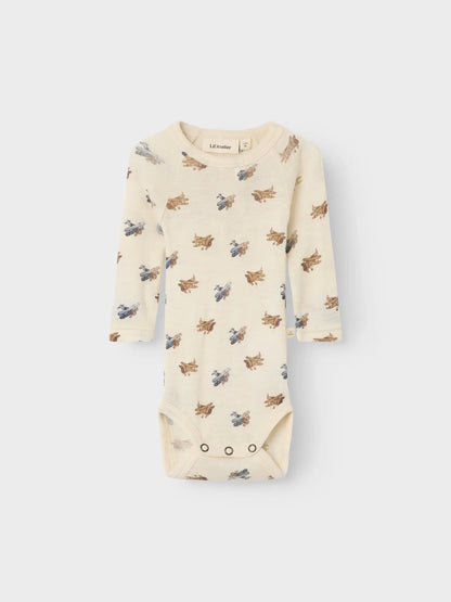 Lil Atelier | Woll-Strampler Nalu Flugzeuge