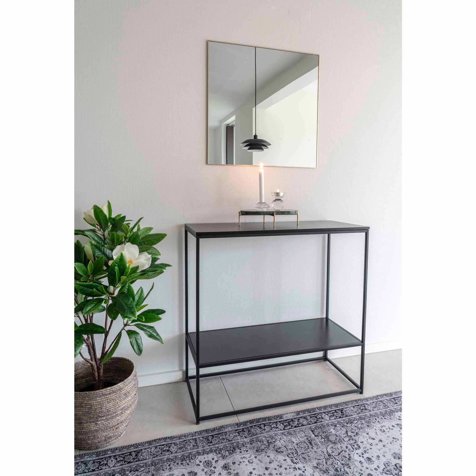 House Nordic | Vierkante spiegel met brass lijst 60cm