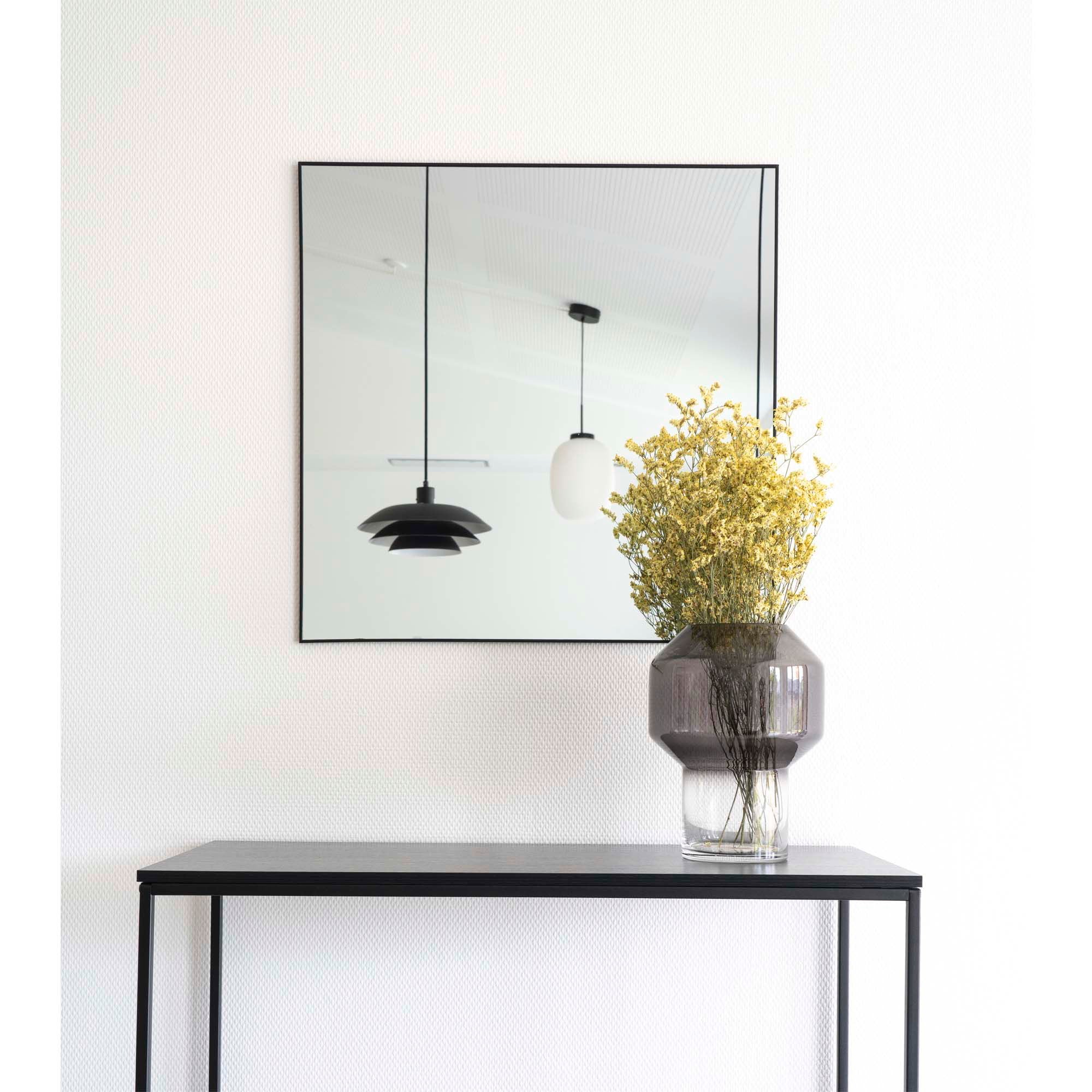 House Nordic | Vierkante spiegel met zwarte rand 60cm