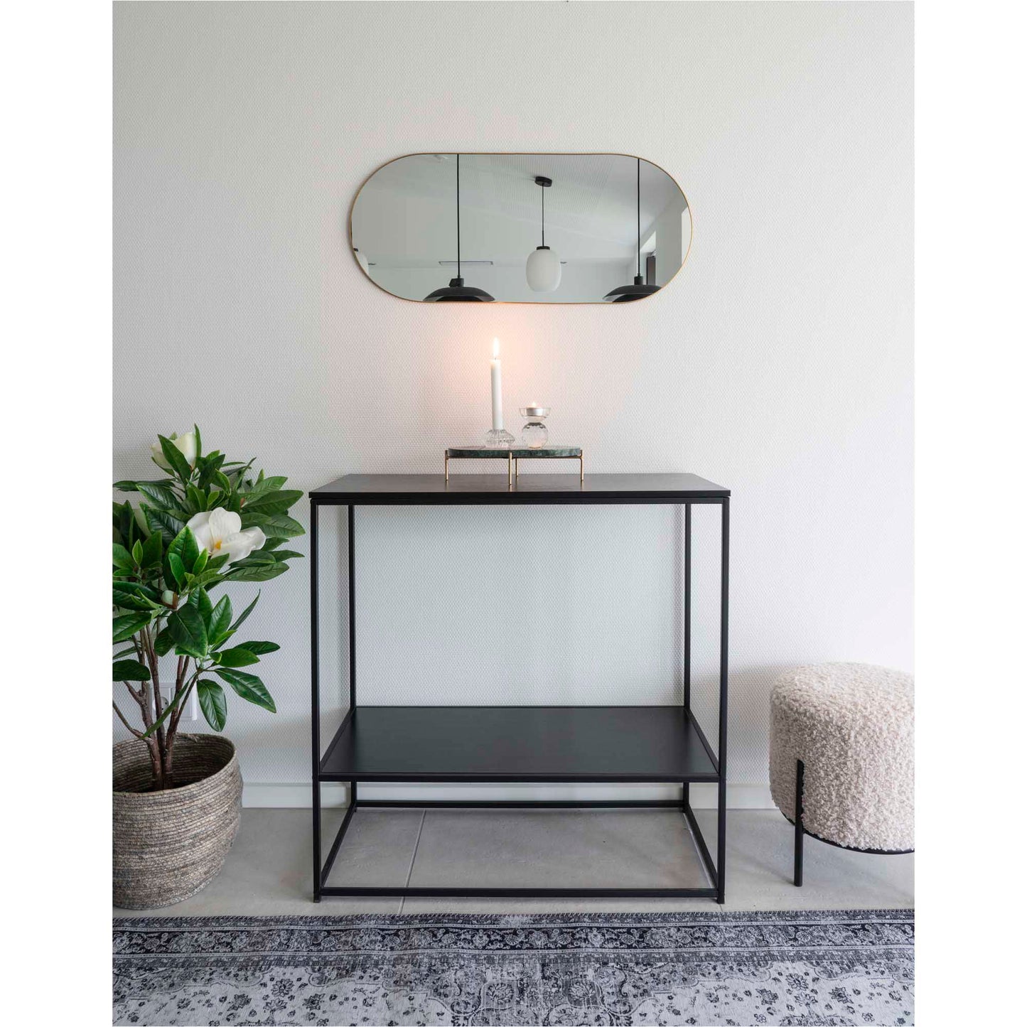 House Nordic | Ovale spiegel met brass rand 80cm