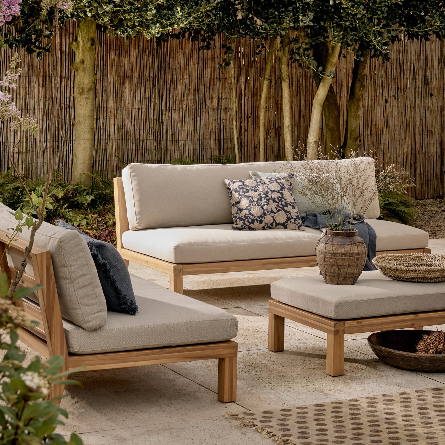vtwonen Relax hocker naturel/zand