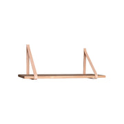 House Nordic | Houten wandschap met leren houders 80cm
