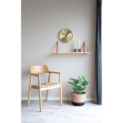 House Nordic | Houten wandschap met leren houders 80cm