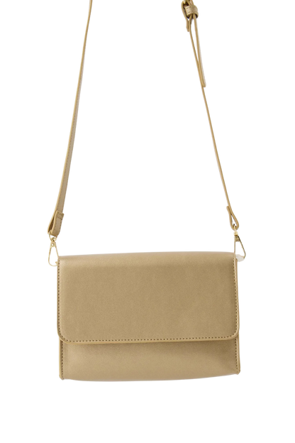 Zusss | Handtas met hart spiegel champagne/goud