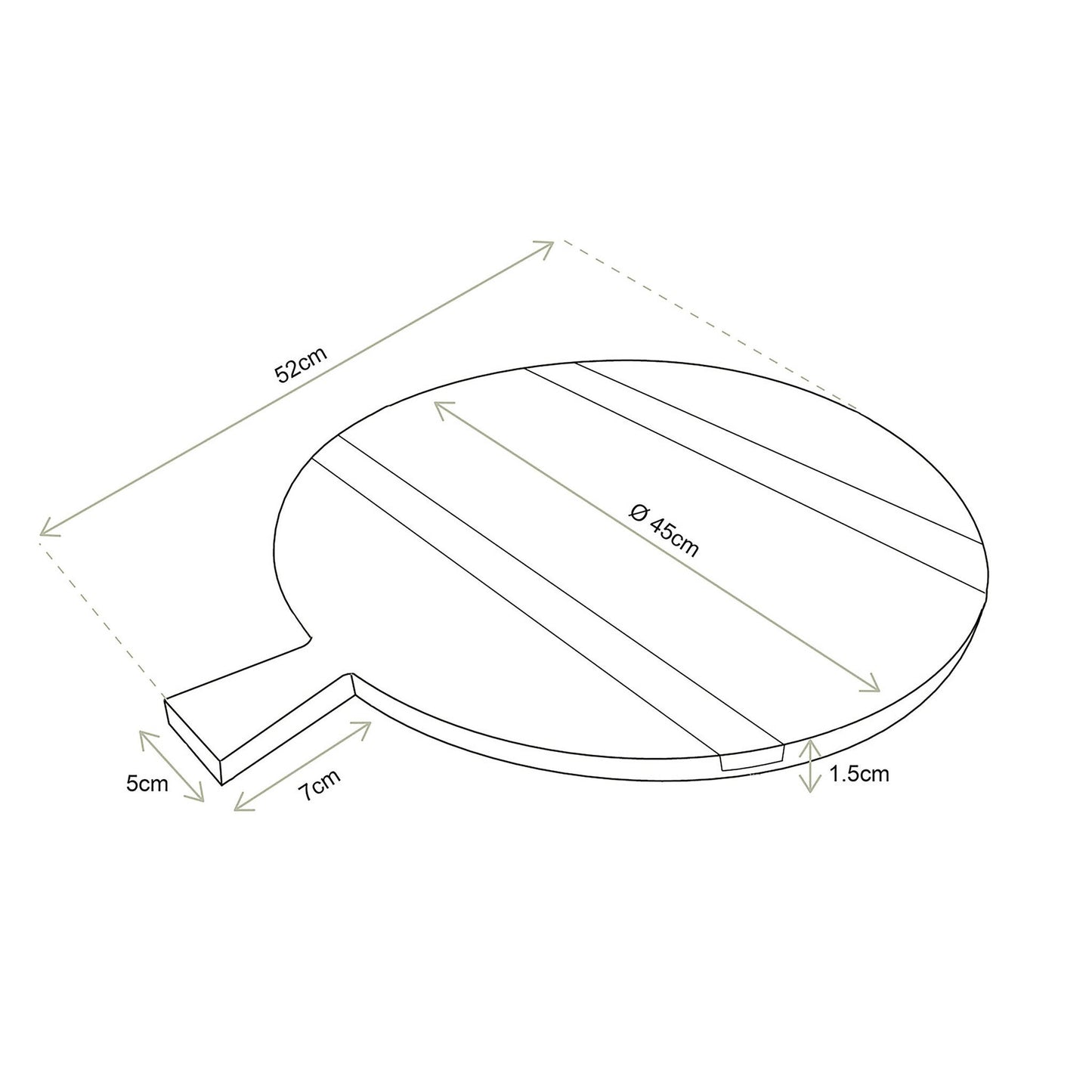 vtwonen | Servierbrett schwarz 52cm