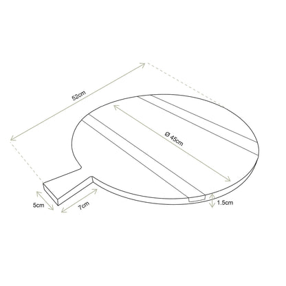 vtwonen | Servierbrett schwarz 52cm