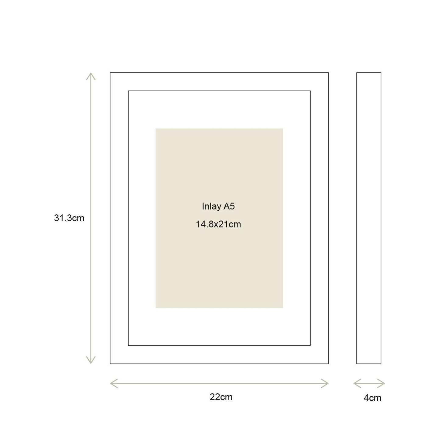 vtwonen | Fotolijst hout zwart 31cm