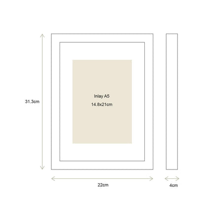 vtwonen | Fotolijst hout zwart 31cm