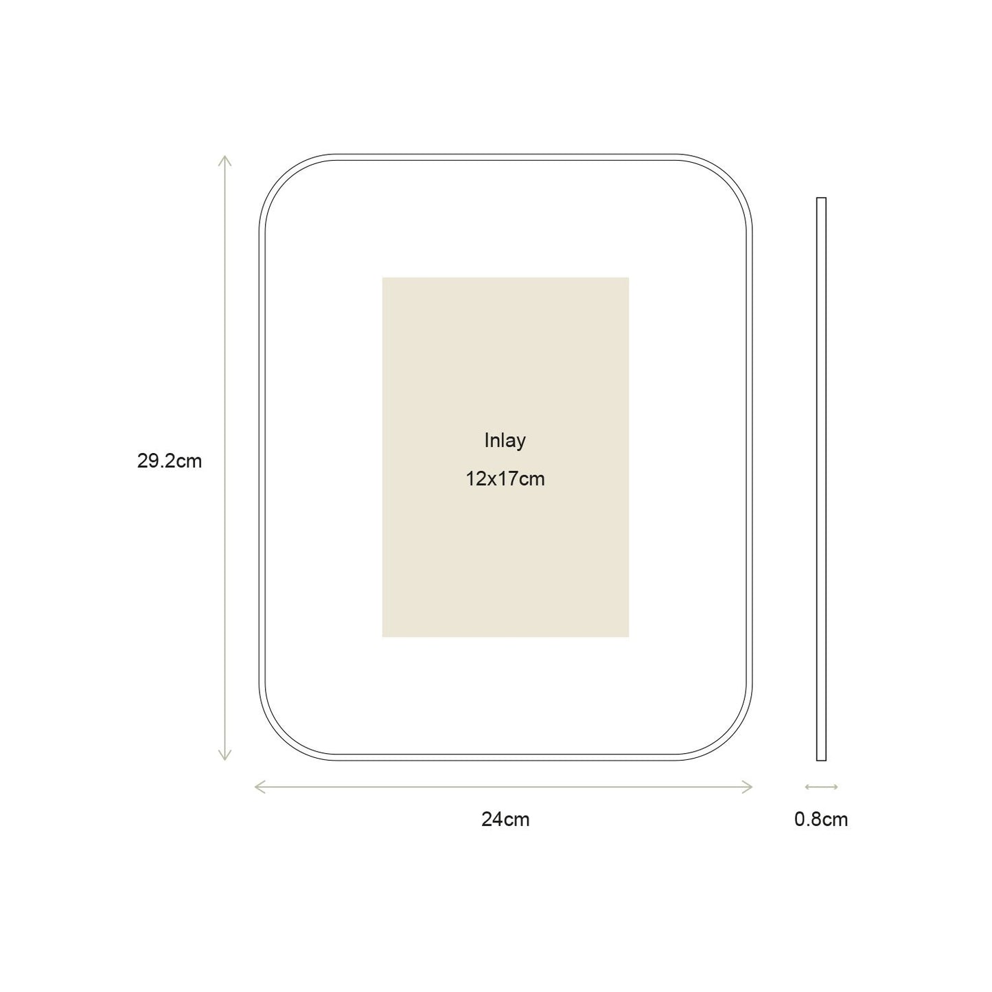 vtwonen | Fotolijst metaal goud 29cm