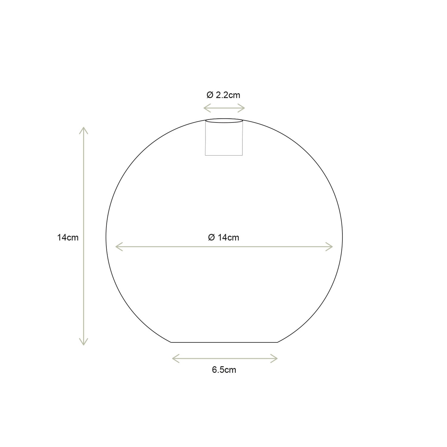 vtwonen | Kandelaar pearl 14cm