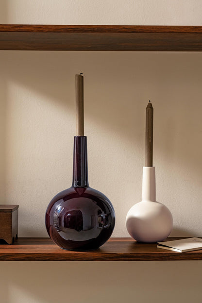 vtwonen | Kandelaar burgundy 28cm