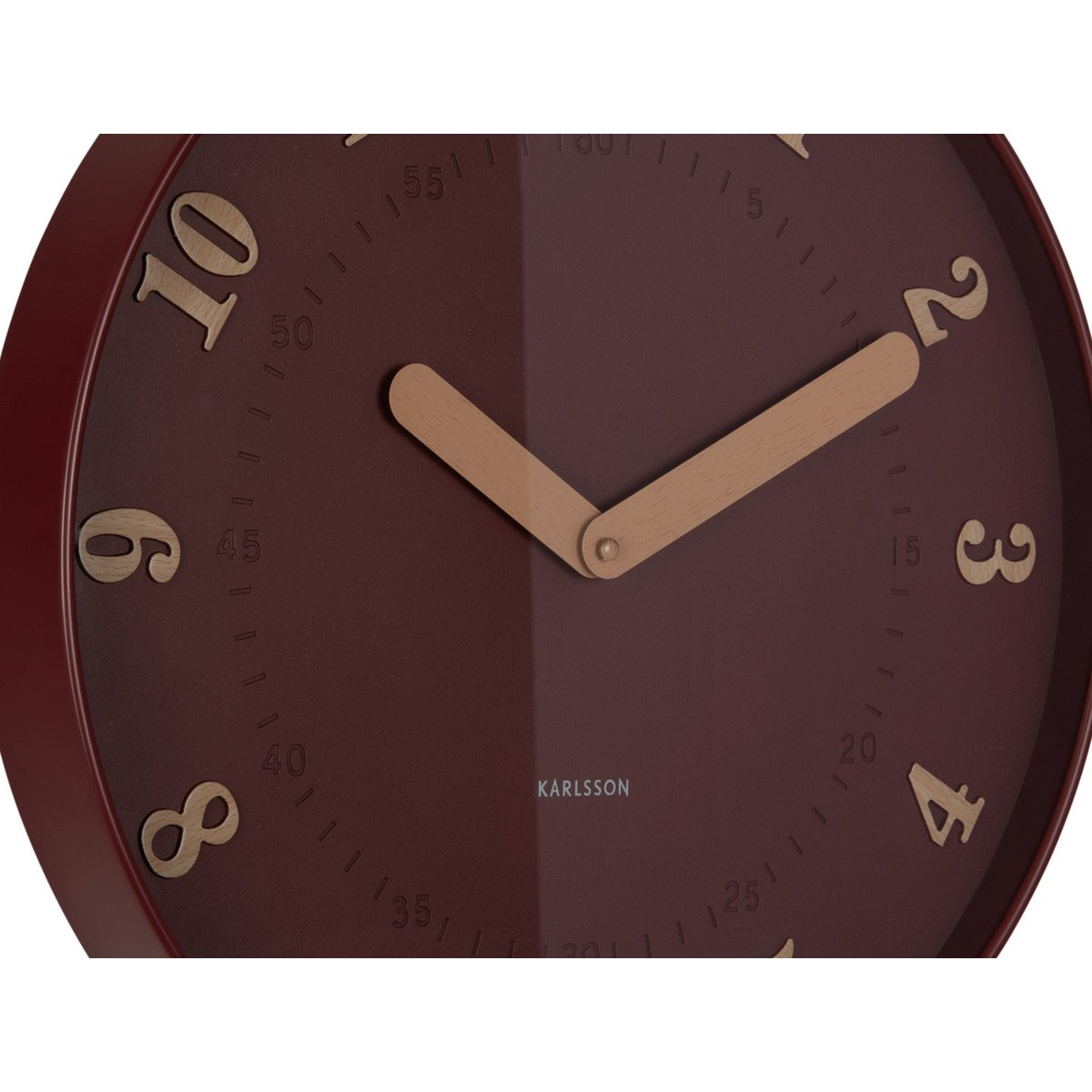 Karlsson Wandklok Amena Burgundy