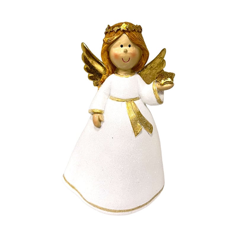 Home Society | Engeltje Dulce XL wit/goud