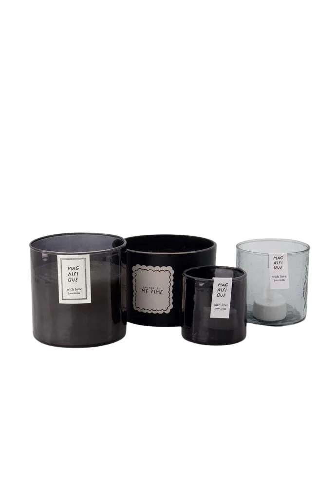 Zusss | Teelichthalter, gehämmert, anthrazit