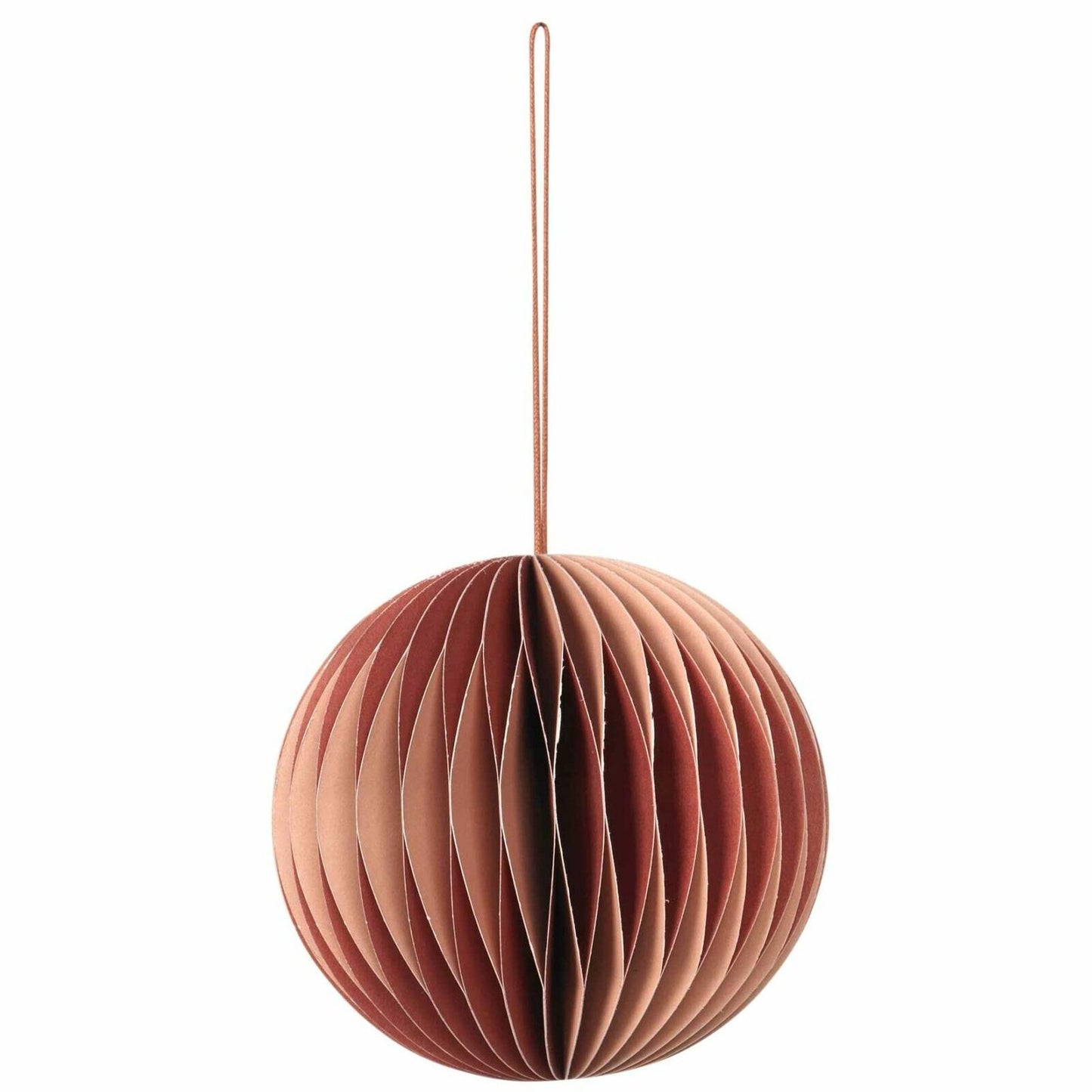 Broste Copenhagen | Papieren kerstbal 9cm rood/soft roze