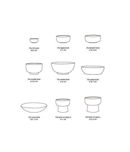 HK Living | 70's servies XS bowls modernist set van 4